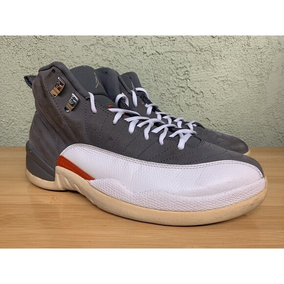 retro 12 orange and grey